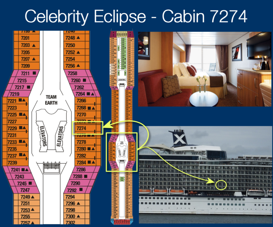 Celebrity Eclipse Cabin 7274 Location - Wansbrough's Cruise Blog